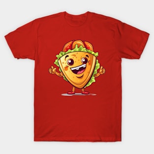 kawaii Taco cehees T-Shirt cute potatofood funny T-Shirt